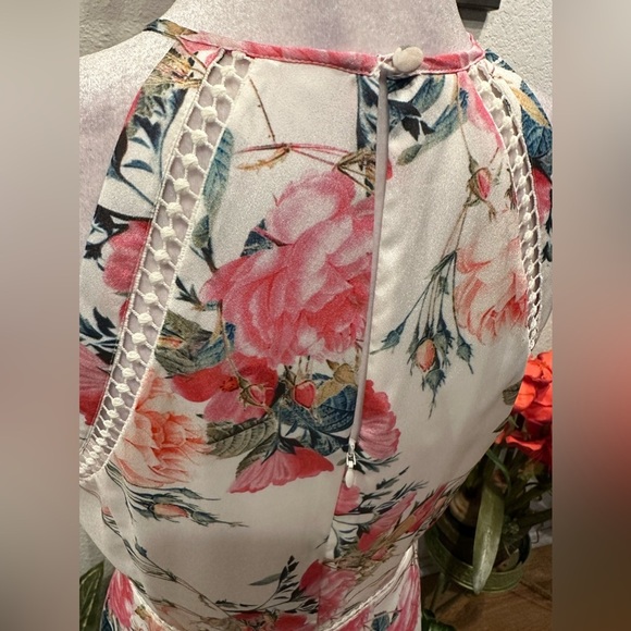 Tahari ASL handkerchief floral midi dress size 4 - Picture 5 of 12